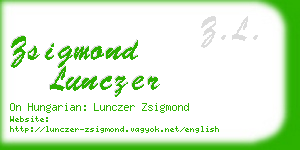 zsigmond lunczer business card